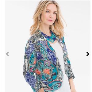 🌟🌟Chico's Paisley Linen Drape Jacket